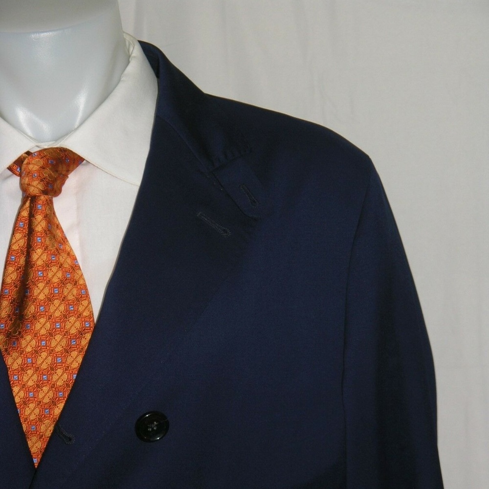 Montecore Lightweight Wool Solid Blue Double Brea… - image 1